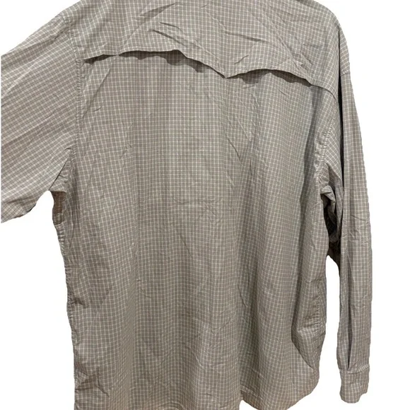 Poncho Mens XXL Regular Fit plaid Western Pearl Snap Shirt Up Long Sleeve - Picture 5 of 7